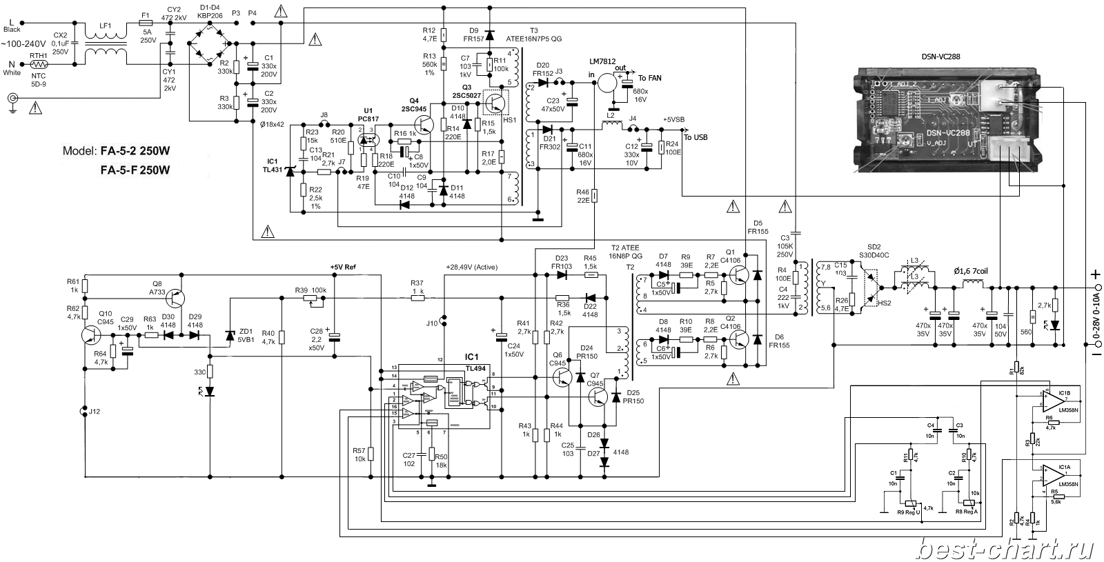 Схема компьютерного блока питания на tl494 и lm339